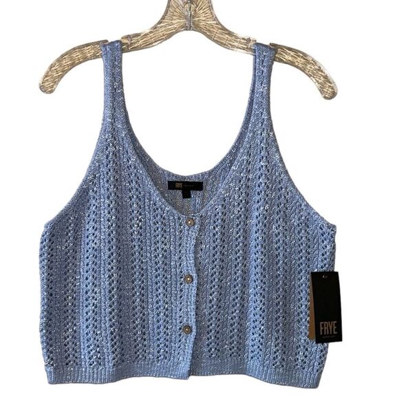 NEW Frye Slate Blue Sweater Tank - Picture 1 of 5